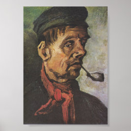 Van-Gogh-Portrait eines Mannes mit einem Tonschieb Poster