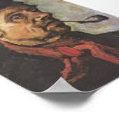 Van-Gogh-Portrait eines Mannes mit einem Tonschieb Poster (Ecke)