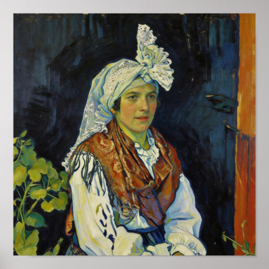 Van Gogh Portrait of Peasant Woman Poster (Vorne)