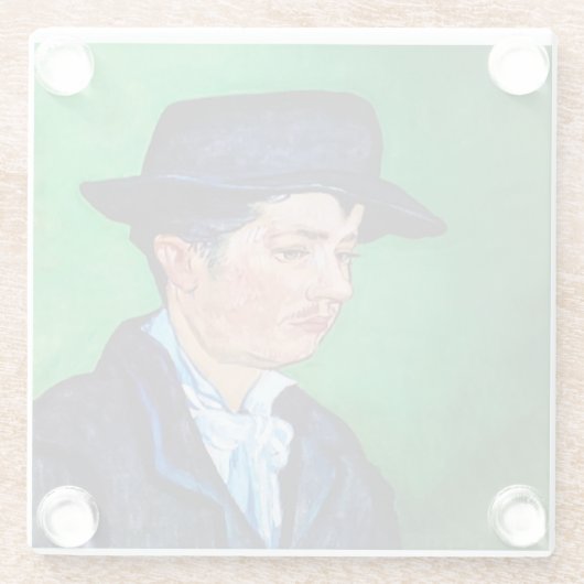 Van Gogh Portrait von Armand Roulin Glasuntersetzer (Rückseite)