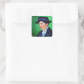 Van Gogh Portrait von Armand Roulin Quadratischer Aufkleber (Tasche)