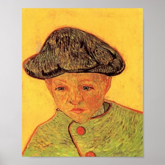 Van Gogh - Portrait von Camille Roulin Poster (Vorne)