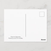 Van Gogh - Portrait von Frau mit rotem Band Postkarte (Rückseite)