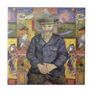 Van Gogh Portrait von Pere Tanguy Post-Impressioni Fliese