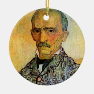Van Gogh Portrait von Trabuc, Vintage Impressionis Keramikornament