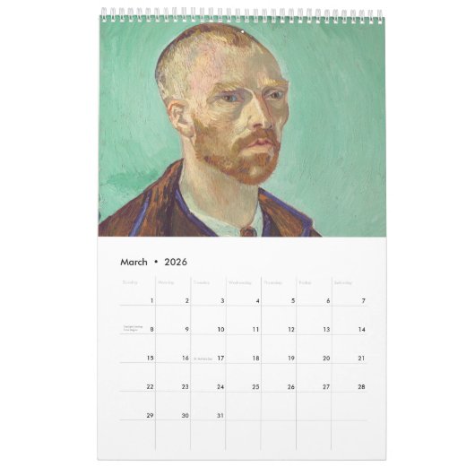 Van Gogh Portraits Kalender (Mär 2026)