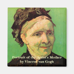 Van Gogh; Porträt der Mutter des Künstlers, Vintag Magnet