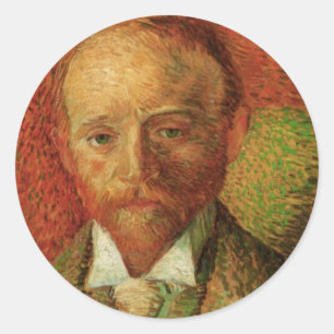 Van-Gogh-Porträt des Kunsthändlers Alexander Reid Runder Aufkleber