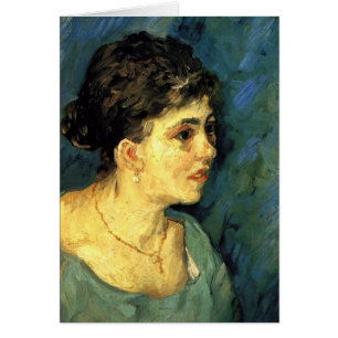 Van Gogh, Porträt einer Frau in Blau, Vintage Kuns