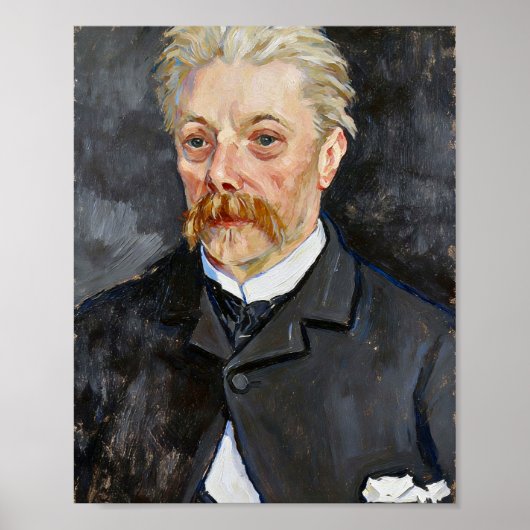 Van Gogh Porträt eines Mannes mit Schnurrbart Poster (Vorne)