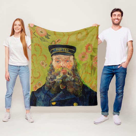 Van Gogh Postbote. Porträt Impressionismus Kunst Fleecedecke (Beispiel)