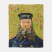 Van Gogh Postbote. Porträt Impressionismus Kunst Fleecedecke (Vorderseite)