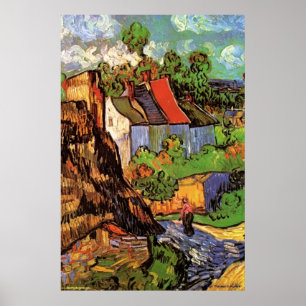 Van Gogh Posters - "Houses in Auvers" 1890 - Art Poster