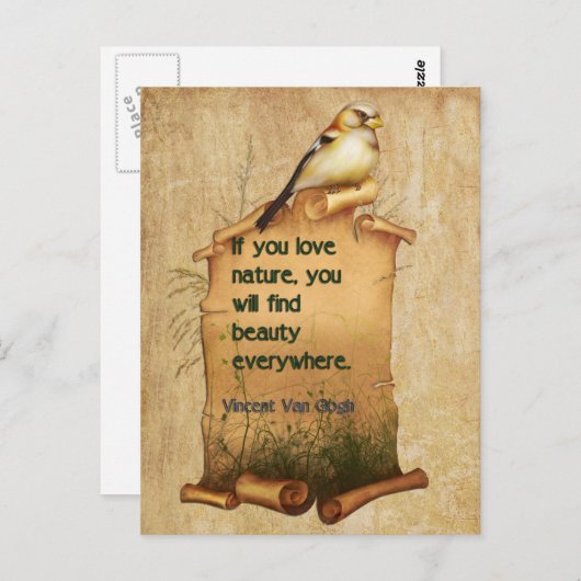 "van Gogh" Postkarte (Vorne/Hinten)