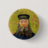 Van Gogh Postman. Portrait Impressionismus Art Button (Vorderseite)