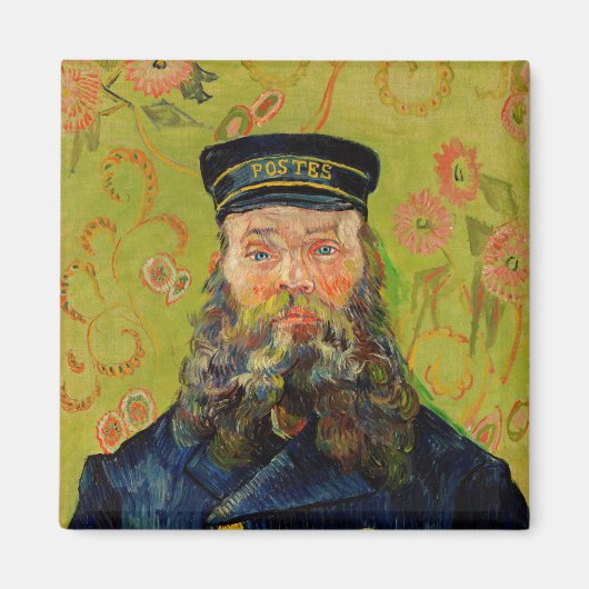 Van Gogh Postman. Portrait Impressionismus Art Magnet (Vorne)