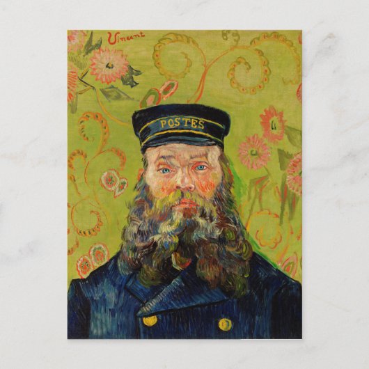 Van Gogh Postman. Portrait Impressionismus Art Postkarte (Vorderseite)