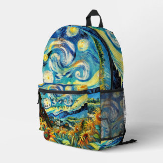 Van Gogh Print Cut Sew Bag - Artistic Bedruckter Rucksack