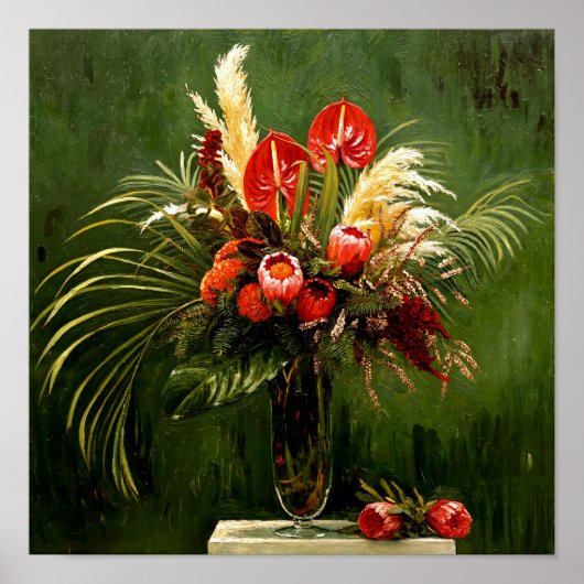 Van Gogh Protea und andere Blumen Poster (Vorne)