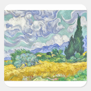 Van Gogh Quadratischer Aufkleber