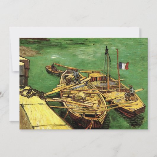 Van Gogh Quay mit Männern entladen Sand Barges (Vorderseite)
