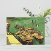 Van Gogh Quay mit Männern entladen Sand Barges (Stehend Vorderseite)