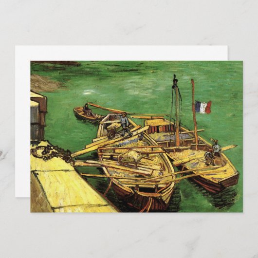 Van Gogh Quay mit Männern entladen Sand Barges (Vorne/Hinten)