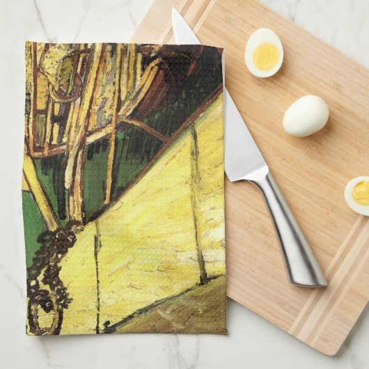 Van Gogh Quay mit Männern entladen Sand Barges Geschirrtuch (Viertel Falte)