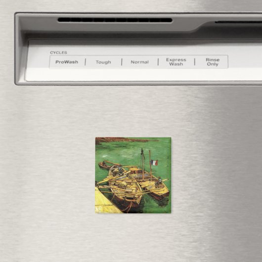 Van Gogh Quay mit Männern entladen Sand Barges Magnet (In Situ (Geschirrspüler))