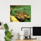 Van Gogh Quay mit Männern entladen Sand Barges Poster (Heimbüro)
