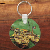 Van Gogh Quay mit Männern entladen Sand Barges Schlüsselanhänger (Vorderseite)