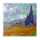 Van Gogh - Radfeld mit Fahrrädern Fliese (Vorderseite)