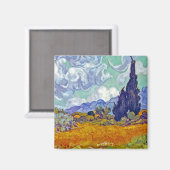 Van Gogh - Radfeld mit Fahrrädern Magnet (Vorderseite/Rückseite)