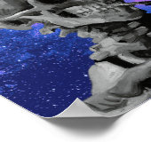 Van Gogh raucht Skeleton bleibt mit Galaxie Poster (Ecke)