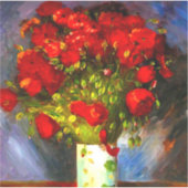 Van Gogh Red Poppies Aufkleber (Vorderseite)