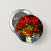 Van Gogh Red Poppies Button (Vorne & Hinten)
