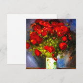 Van Gogh Red Poppies Einladung (Vorne/Hinten)