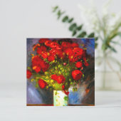 Van Gogh Red Poppies Einladung (Stehend Vorderseite)
