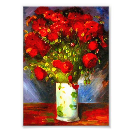 Van Gogh Red Poppies Fotodruck (Vorne)