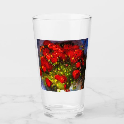 Van Gogh Red Poppies Glas (Vorderseite)