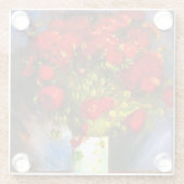 Van Gogh Red Poppies Glasuntersetzer (Rückseite)