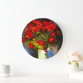 Van Gogh Red Poppies Große Wanduhr (Zuhause)