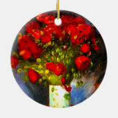 Van Gogh Red Poppies Keramik Ornament (Hinten)