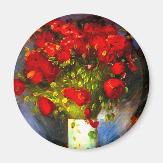 Van Gogh Red Poppies Magnet (Vorne)