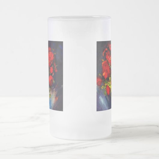 Van Gogh Red Poppies Mattglas Bierglas (Mittel)