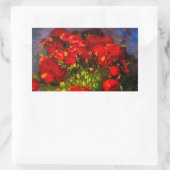 Van Gogh Red Poppies Rechteckiger Aufkleber (Tasche)