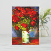 Van Gogh Red Poppies Save The Date (Stehend Vorderseite)