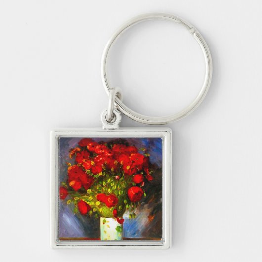 Van Gogh Red Poppies Schlüsselanhänger (Vorne)