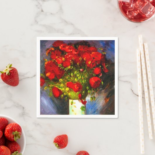 Van Gogh Red Poppies Serviette (Beispiel)