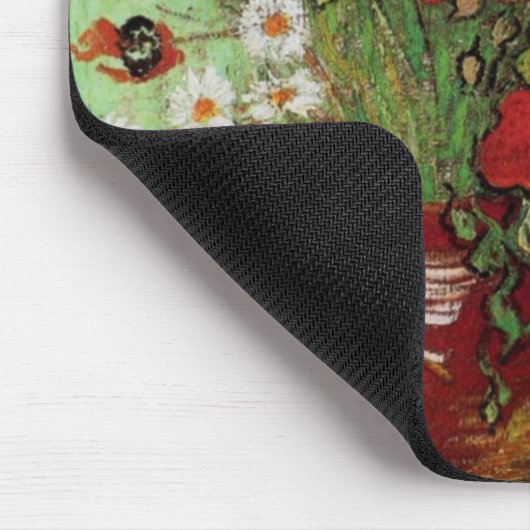 Van Gogh Red Poppies und Daisies Mouse Pad Mousepad (Ecke)